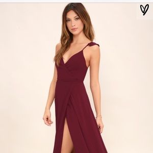 Lulus high low wrap dress
